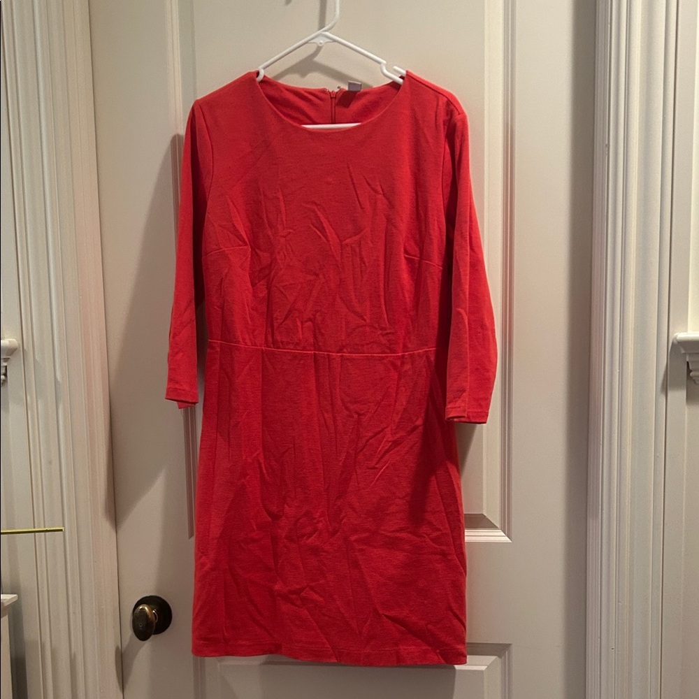 Old Navy Sheath Dress zip back stretchy 3/4 sleeve Versatile Style women size L